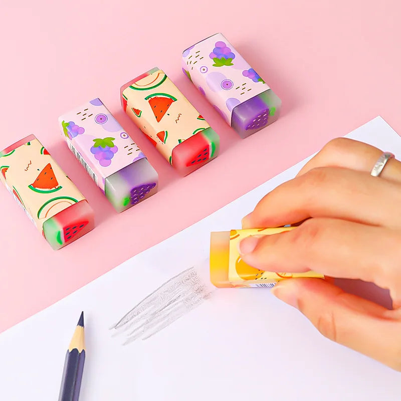 3 Pieces Cute fruit Rubber Eraser
